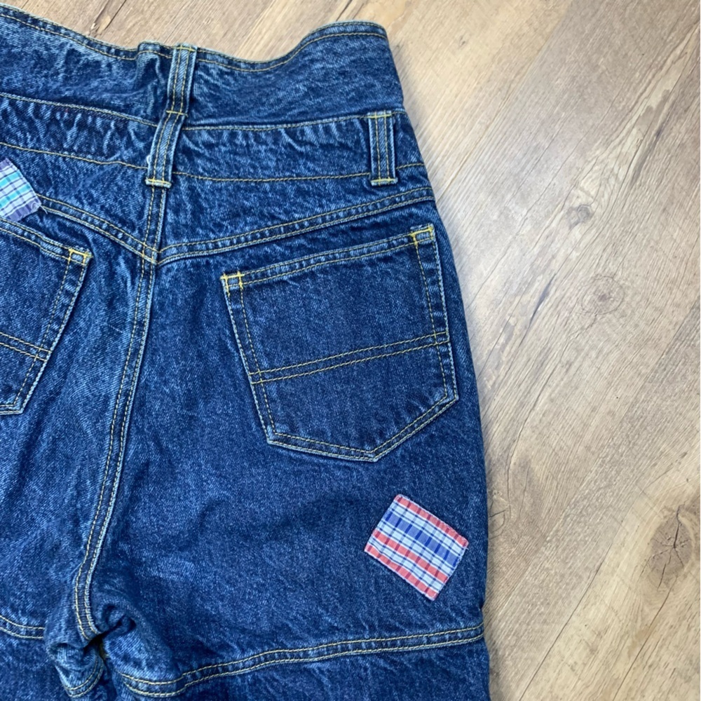 Vintage Patchwork Jeans 9/10 1980's Cottagecore Acid Wash Made In Brazil  - Picture 8 of 13